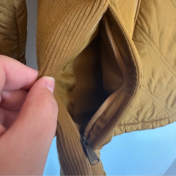 Prana Esla Jacket Womens Size XS Gold Quilted Athleisure Fleece Fall Winter Warm - Picture 13 of 16